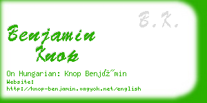 benjamin knop business card